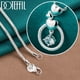 thumbnail image 2 of Dong-colgante circular de corazón de Plata de Ley 925, collar de circón AAA, cadena de 18-30 pulgadas para mujer, joyería con dijes de boda a la moda, 2 of 2
