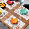 thumbnail image 4 of Watercolor Floral Placemats Set of 4 Spring Flower Placemats Farmhouse Vintage Place Mats Washable Linen Placemats for Party Kitchen Dining Picnic Decorations 12 X 18 Inch, 4 of 6