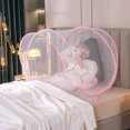 thumbnail image 2 of JIEMUCES Foldable Mosquito Net Portable Adjustable Mosquito Net Travel Insect-proof Sleeping Net for Summer Dormitory Bed Camping, 2 of 8