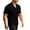 Black, variant on Mens Short Sleeve Button Down Shirt Casual Stretch Business Dress Shirts Solid Color Textured Wedding Prom Tops Black M