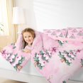 thumbnail image 4 of jejeloiu Chic Xmas Tree Bedding Comforter Set,Pink Bow Tie Twin Comforter Sets,Merry Christmas Bedding Set For Teens,Ultra Soft Home Decor Reversible,2-Piece, 4 of 8