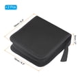 thumbnail image 2 of Uxcell CD Case Holders, 2 Pcs Oxford Total 80 Capacity Waterproof Disk Record Storage Dividers Organizer, Black, 2 of 5