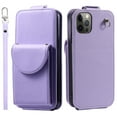 thumbnail image 2 of Designed for iPhone 15 Pro Max Wallet Case, Premium PU Leather Photo/Card/Cash Slots Kickstand Magnetic Snap Flip Case Cover with Crossbody Strap & Lanyard for iPhone 15 Pro Max, Purple, 2 of 12