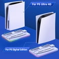 thumbnail image 3 of Cooling Station for PS5 with RGB Light Cooling Fan for PS5 Disc & Digital Editions Game Controllers Charger Station, Headset Holder, 6 Game Slots-White, 3 of 8