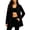 Black, variant on Womens Outdoor Rain Jacket Long Sleeve Hooded Zipper Button Waterproof Rain Coat Outwork Casual Lightweight Outerwear with Pockets