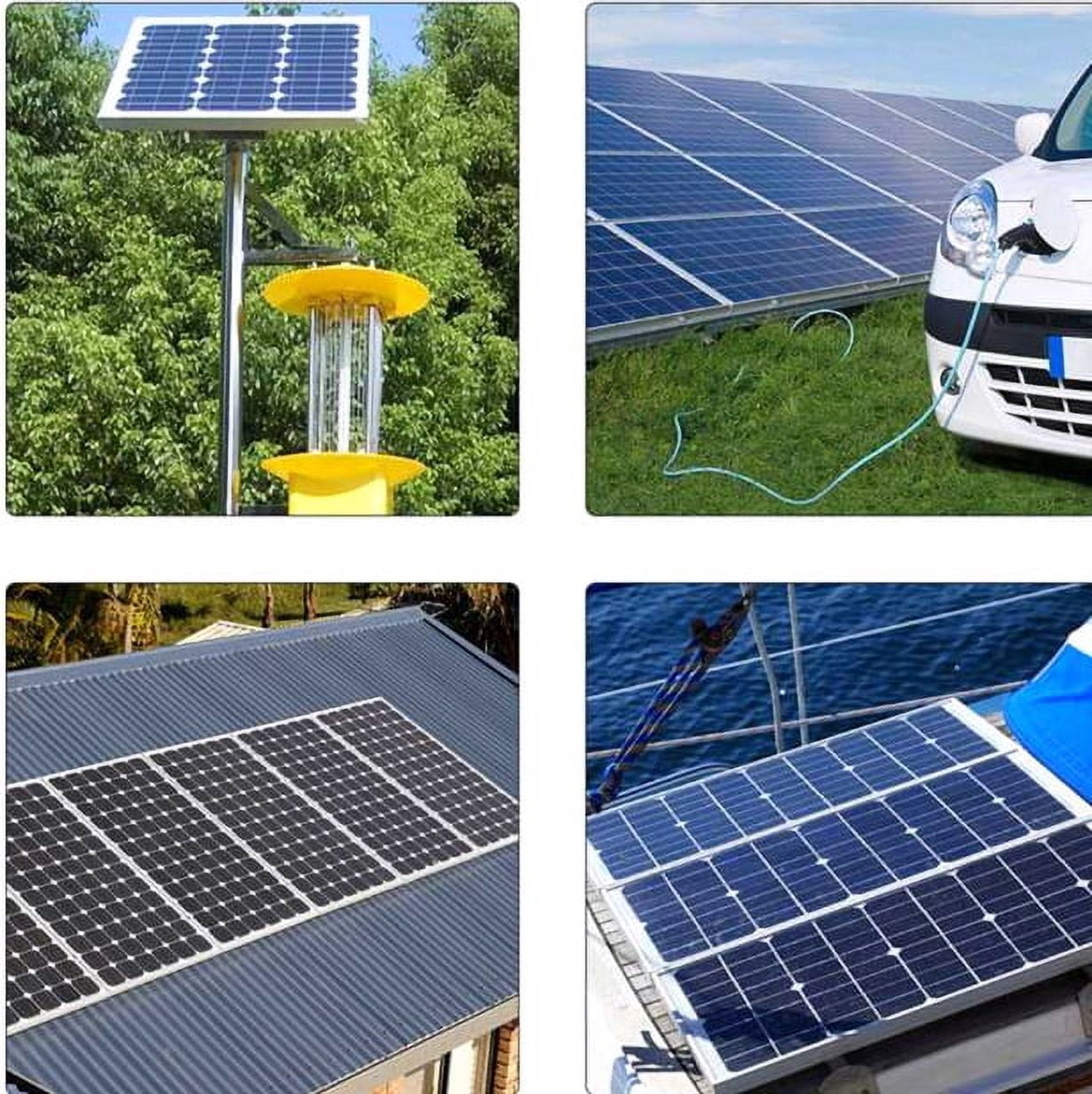 MYJTOPUS 20W 18V Solar Panel Kit with 10A Controller, 14 x13 Inch
