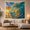 Wave Tunnel, variant on Curling Ocean Wave With Sunset and Dramatic Clouds, Dramatic Coastal for Beach Lovers, Tropical Ocean Art, Housewarming Gift Tapestry Wall Hanging for Bedroom and Living Room
