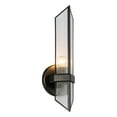 thumbnail image 3 of Kuzco Lighting Wv332904 Cairo 16" Tall Wall Sconce - Urban Bronze / Clear Ribbed Glass, 3 of 5
