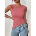 thumbnail image 3 of PRETTYGARDEN Womens Ruched Tank Tops Summer Sleeveless Slim Fit T Shirts Blouses Going Out Y2K Fashion Clothes, 3 of 7