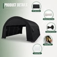thumbnail image 6 of SANOPY 20x20 Carport Heavy Duty Portable Garage Car Port Canopy Tent with All-Steel Metal Frame & Vents, Round Style Outdoor Storage Shed for Car, Truck, Boat, Patio Furniture Anti-Snow Waterproof, 6 of 6