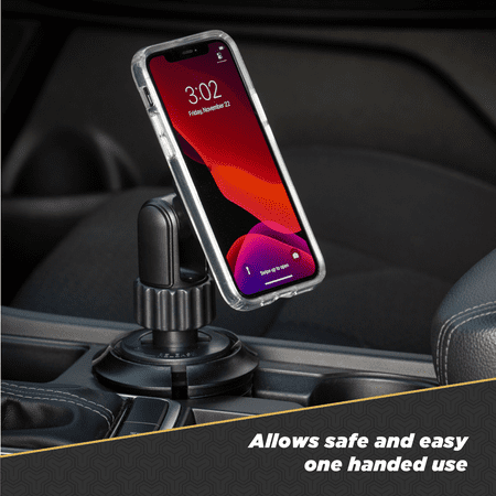 Scosche - MagicMount Cup Holder Mount for Most Cell Phones - Black