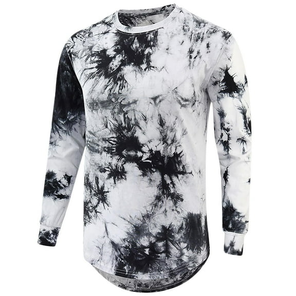 CaiJunJia George Long Sleeve Shirts Men's Long Sleeve Tee Shirts Color Block Tee Pullover Casual Basic Shirts