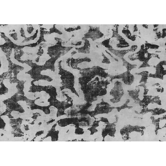 Ahgly Company Indoor Rectangle Abstract Gray Modern Area Rugs, 7' x 10'