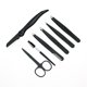 thumbnail image 4 of Cuchillo para recortar cejas, antiarañazos, herramientas de belleza súper rentables, peine para cejas, tijeras, raspador de cejas, artefacto, pinzas, clip para cejas, 4 of 5