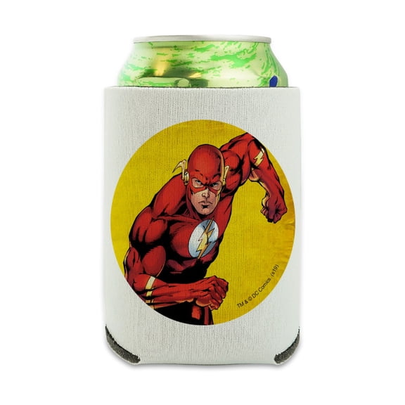 The Flash Character Can Cooler - Drink Sleeve Hugger Collapsible Insulator - Beverage Insulated Holder