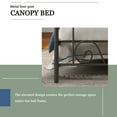 thumbnail image 6 of alazyhome Queen Size Canopy Metal Bed Frame, Metal Slat Support, Black, 6 of 8
