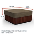thumbnail image 3 of Budge Medium Black and Tan Patio Square Hot Tub Cover, StormBlock™ Hillside, 3 of 7