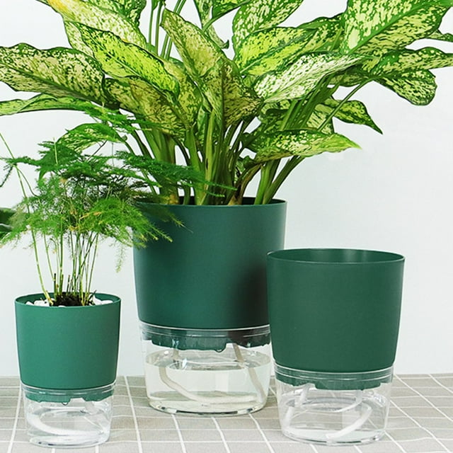 Flower Pot Automatic Watering Corrosion Resistant PP Succulent Plant Pot for Office