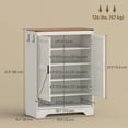 thumbnail image 3 of HOMCOM 5-Tier Shoe Cabinet for 15 Pairs, Farmhouse Shoe Rack, White, 3 of 10