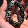 thumbnail image 4 of Leeye Gothic Skeleton Paracord Bracelet Adjustable, Skull Braided Survival Wristband for Men Women Halloween Jewelry, Black 9.06x1.18x1.18in, 4 of 8