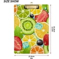 thumbnail image 3 of 12.5"x9" Tropical Fruits Clipboards, Standard A4 Letter Size Nursing Clipboard with Low Profile Metal Clip Decorative Clip Board for Office Supplies,Gold, 3 of 7