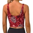 thumbnail image 4 of Women Sexy Sports Vest Halloween Skull Female Streetwear Sport Lingerie Tee Crop Top, 4 of 7