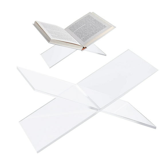 Acrylic Book Stand Display Rack Sturdy Open Holder for Desk Kitchen Counter Reading Solution for Organizing Books