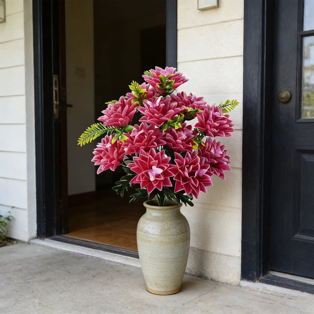 12 Tallos Artificiales de Orquídeas, Mariposas y Piñas para Decoración de Bodas, Centros de Mesa y Eventos.