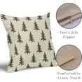 thumbnail image 3 of Christmas Tree Pillow Covers 20x20 Set of 2 Olive Gree Xmas Tree Rustic Style Winter Decorative Outdoor Pillowcases Farmhouse Vintage Holiday Decorations Throw Cushion Case Decor for Couch Sofa Bed, 3 of 5