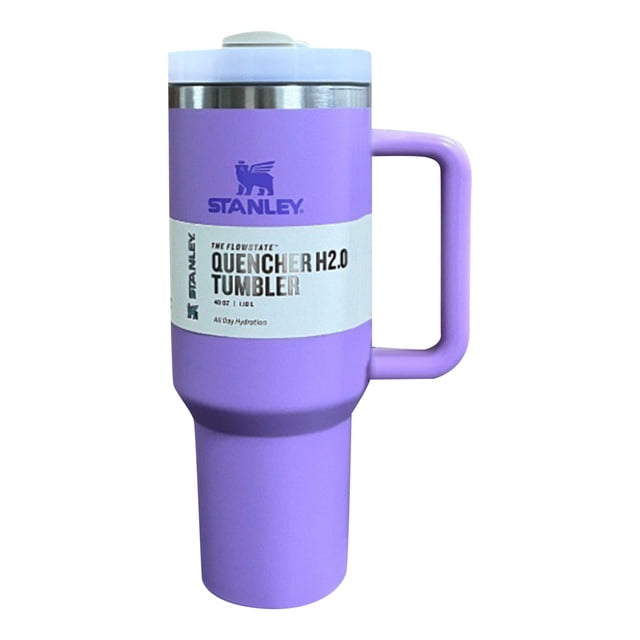 Stanley Quencher 40 Onzas - Vaso de acero inoxidable aislado al vacío, con agarradera tapa y popote, termo para bebidas calientes y frías, 1.180 L