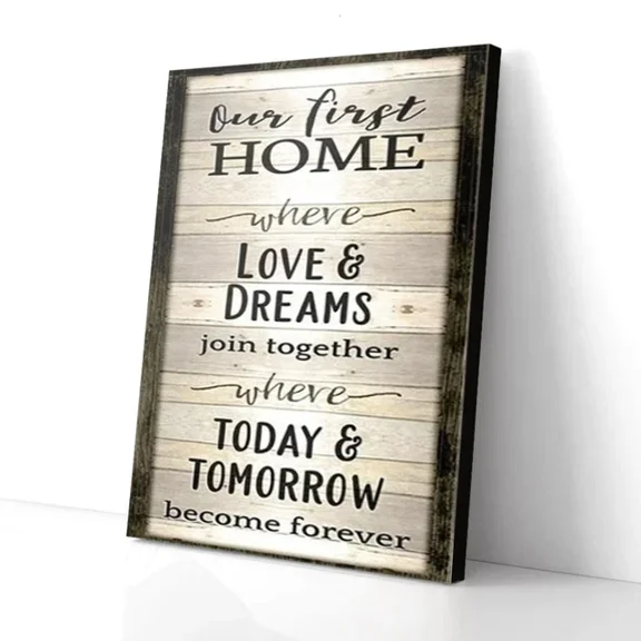 Kna Prints - 1 Pc Poster Our First Home Home, UNFRAMED-8x12