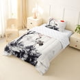 thumbnail image 2 of Erosebridal Crane Flower Kids Twin Comforter Sets, Retro Ink Printing Bedding Set, 2pcs, 2 of 6