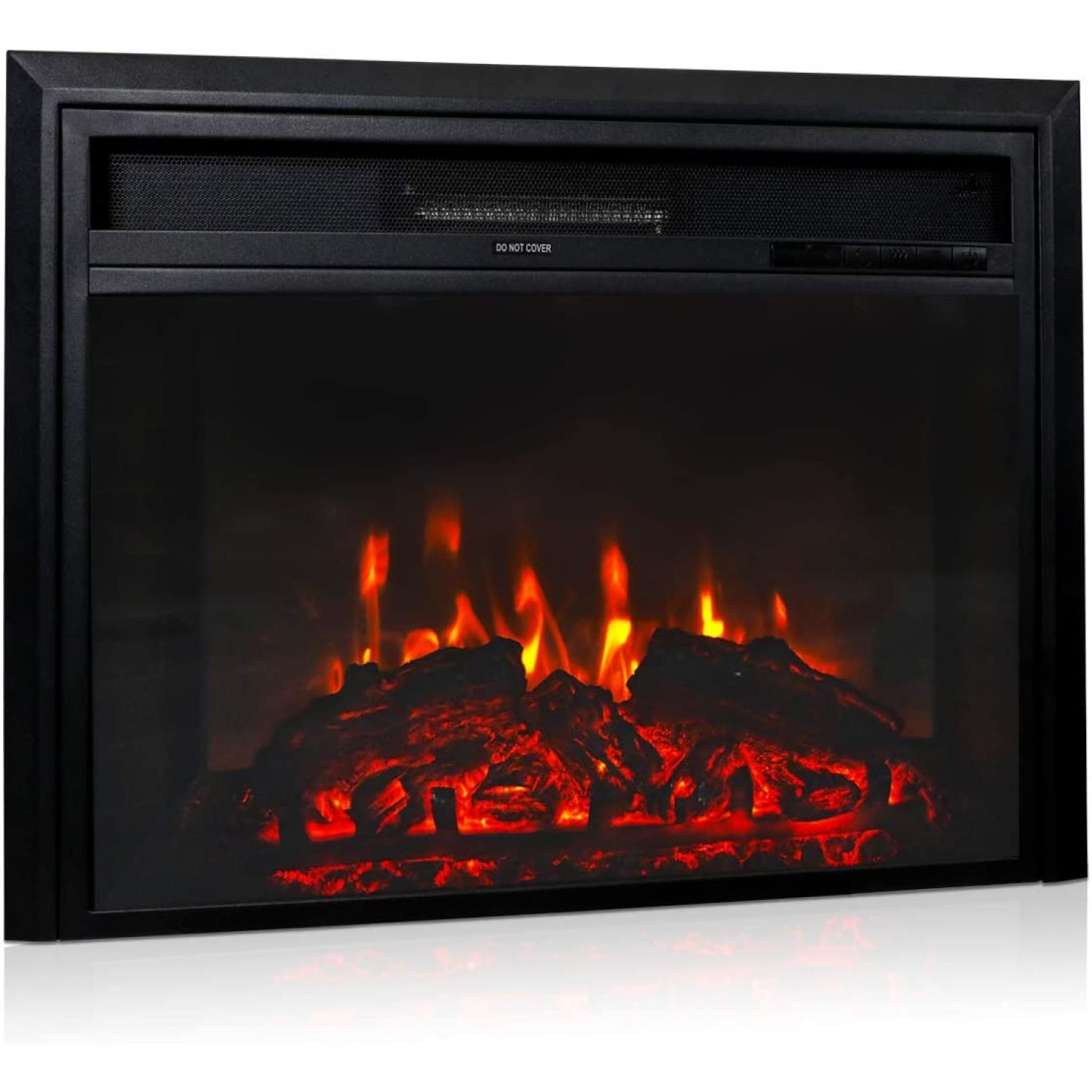 28 Inch Electric Fireplace Inserts Heat Adjustable inWall Recessed
