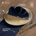 thumbnail image 5 of HEIRLOOM COMFORT Navy Blue Cloth Napkins Set of 6, 18 x 18 Inch - 100% Cotton, Reusable, Soft, Absorbent, Washable - Elegant Hemstitch Mitered Edges - Ideal for Weddings, Dinner, Holiday Gatherings, 5 of 7