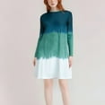 thumbnail image 2 of hotojiny Women’s Long Sleeve Dress Casual Spring Fashion Loose T Shirt Dress Lounge Soft Crewneck Comfy Dress, 2 of 5