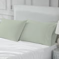 thumbnail image 4 of 100% Cotton Egyptian King Pillowcases, 1000 Thread Count Soft, Silky & Breathable 2-Piece Set Light Green by Aireolux, 4 of 8