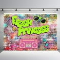 thumbnail image 3 of The Fresh Princess Baby Shower Party Decorations Banner Photo Studio Background Pink Graffiti Brick Wall Hip Hop Vintage Disco Neon Girl Birthday Backdrops Props for Photography, 3 of 5