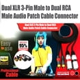 thumbnail image 1 of Câble Répartiteur Double Mâle vers Double XLR Mâle pour Moniteur de Studio 1m, 1 of 8