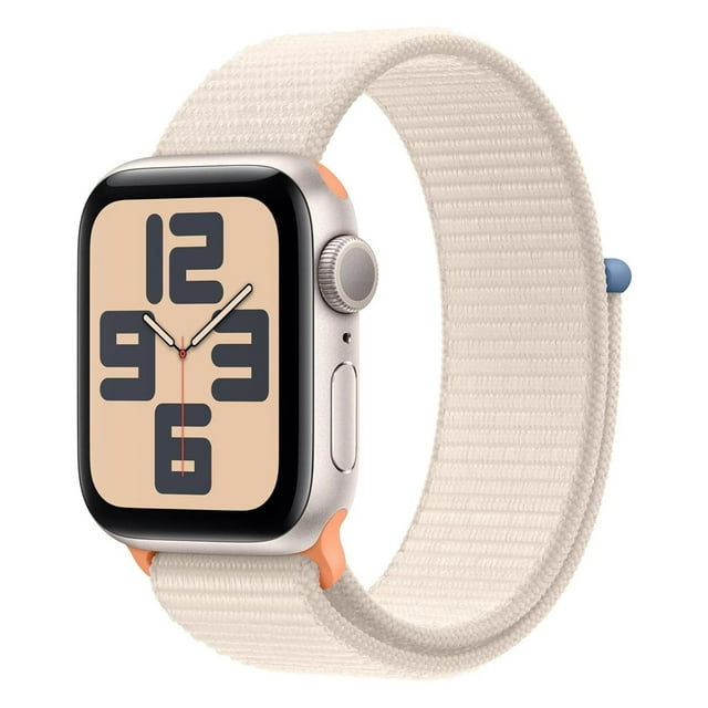 Open Box - Apple Watch SE GPS 40mm Starlight Aluminum Case with Starlight Sport Loop, Fitness Tracker Smartwatch with Heart Rate, GPS & Swimproof Design (Gen 2, 2023)