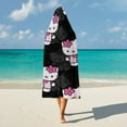 thumbnail image 5 of Hello Kitty Blanket Hoodie, Wearable Blanket, Cloak Hooded Throw Blanket, Soft Warm Fluffy Blankets for Bed Couch Sofa, 5 of 8