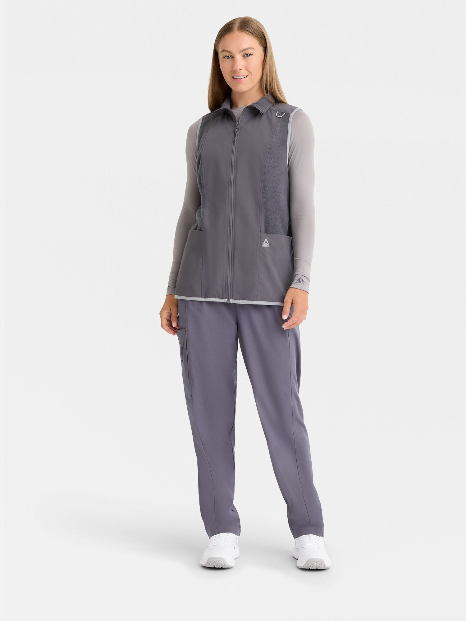 Reebok Women’s Tech Comfort Scrub Vest with 6 Pockets, Sizes S–3XL