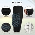 thumbnail image 4 of Unique Bargains Shin Guards with Honeycomb Pads Polyester Youth Soccer Shin Gear for Football Basketball Protective Comfortable Black Blue XS 2 Pairs, 4 of 6