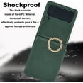 thumbnail image 5 of for Samsung Galaxy Z Flip 4 Wallet Case with Ring, [Retractable Hinge Cover] All-Round Protection Premium PU Leather Hard PC Back Cover Card Holder Wallet Phone Case for Z Flip 4 2022 - Green, 5 of 7