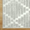 thumbnail image 3 of HOMERRY Gray Geometric Washable Rug 4' x 6' Anti-Slip Area Rug for Living Room Short Shag Plush Carpet, 3 of 5
