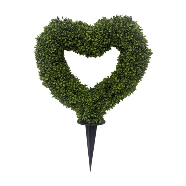 Uuiauoio Artificial Heart Topiary,Small Fake Plant Without Pot, Romantic Heart Shaped Topiary Tree, Faux Topiary for Valentine's Day Home Porch Decor