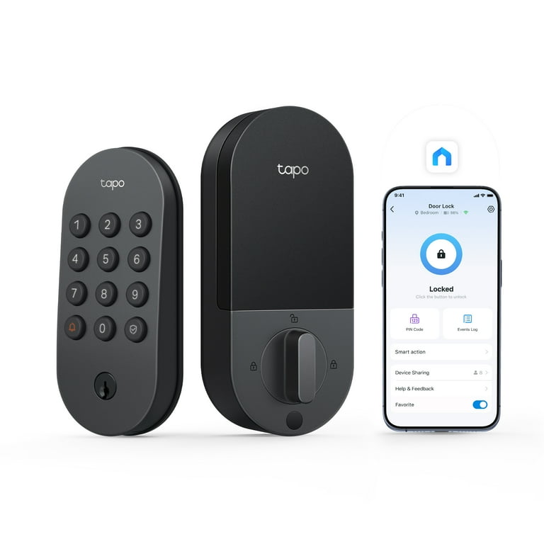 TP-Link Tapo Smart Door Lock, Keyless Entry, Black photo 4