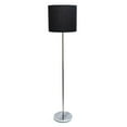 thumbnail image 3 of Simple Designs Brushed Nickel Drum Shade Floor Lamp, Black, 3 of 21