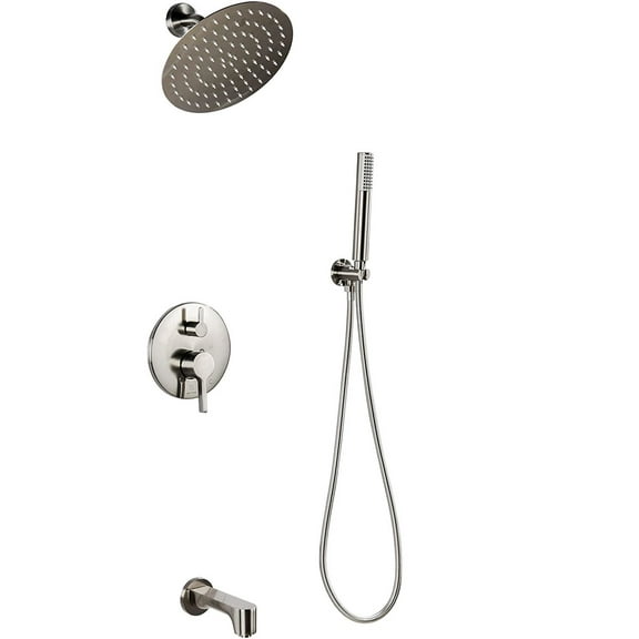 Dyconn Faucet Rain SS311A Wall Mounted 3-Setting Shower Faucet System in Nickel