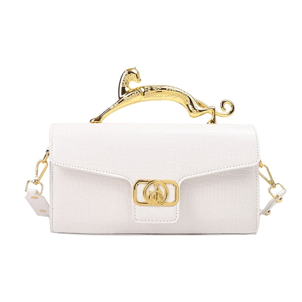 Qarigey Bolso de moda de los regalos para las mujeres hecho con los bolsos de la PU y del poliéster para la bolsa para cadáveres cruz de las Mochilas blanco