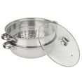 thumbnail image 3 of Steamer Pot Stainless Steel Stack 2-layer Steamer Pot Set With Visible Glass Lid Cookware Kitcken Tool For Cooking Vegetables, Seafood, Soups, Stews A, 3 of 5